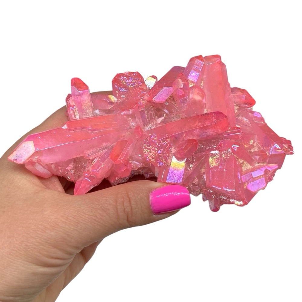 Pink Crystal Cluster Decor